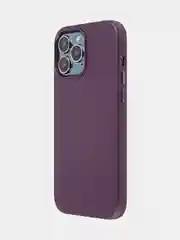 Бордовый чехол MagSafe для iPhone 13 Pro Max кожаный BROSCORP с защитой камер, микрофиброй, экокожа