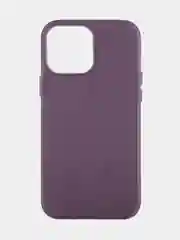 Бордовый чехол MagSafe для iPhone 13 Pro Max кожаный BROSCORP с защитой камер, микрофиброй, экокожа