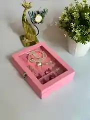 Розовый шкатулка большая для хранения украшений, бархат