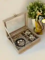 Серый шкатулка большая для хранения украшений, бархат