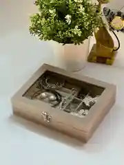 Серый шкатулка большая для хранения украшений, бархат