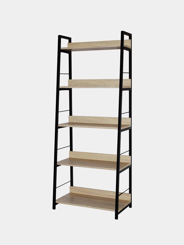 Стеллаж на металлокаркасе BRABIX "LOFT SH-003", 600х350х1500 мм, 5 полок, цвет дуб натуральный, 641236