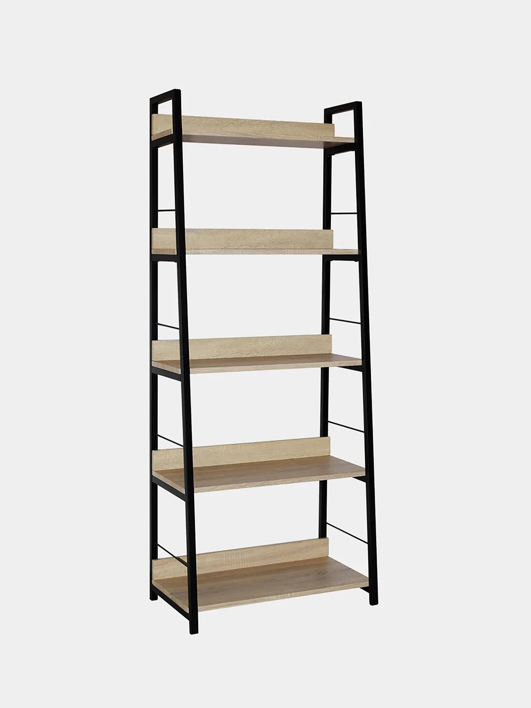 Стеллаж на металлокаркасе BRABIX "LOFT SH-003", 600х350х1500 мм, 5 полок, цвет дуб натуральный, 641236