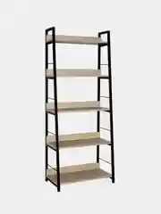 Стеллаж на металлокаркасе BRABIX "LOFT SH-003", 600х350х1500 мм, 5 полок, цвет дуб натуральный, 641236
