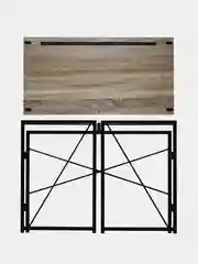 Стол на металлокаркасе BRABIX "LOFT CD-002", 1000х500х750 мм, складной, цвет дуб антик, 641213