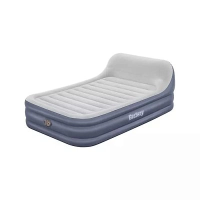 Надувная кровать Bestway 152х226х84(46)см "SleekFlow" изголовье, встр.нас. 220В, 67923BW