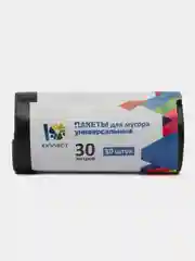 Пакеты для мусора 30 литров в рулоне, 45х57 см., 8мкм., 30шт.