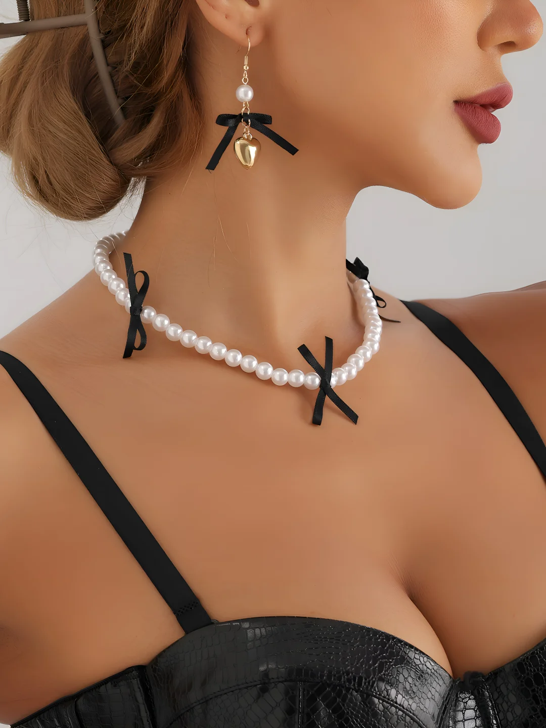 Серьги, бижутерия, сердечки, сережки-бантики