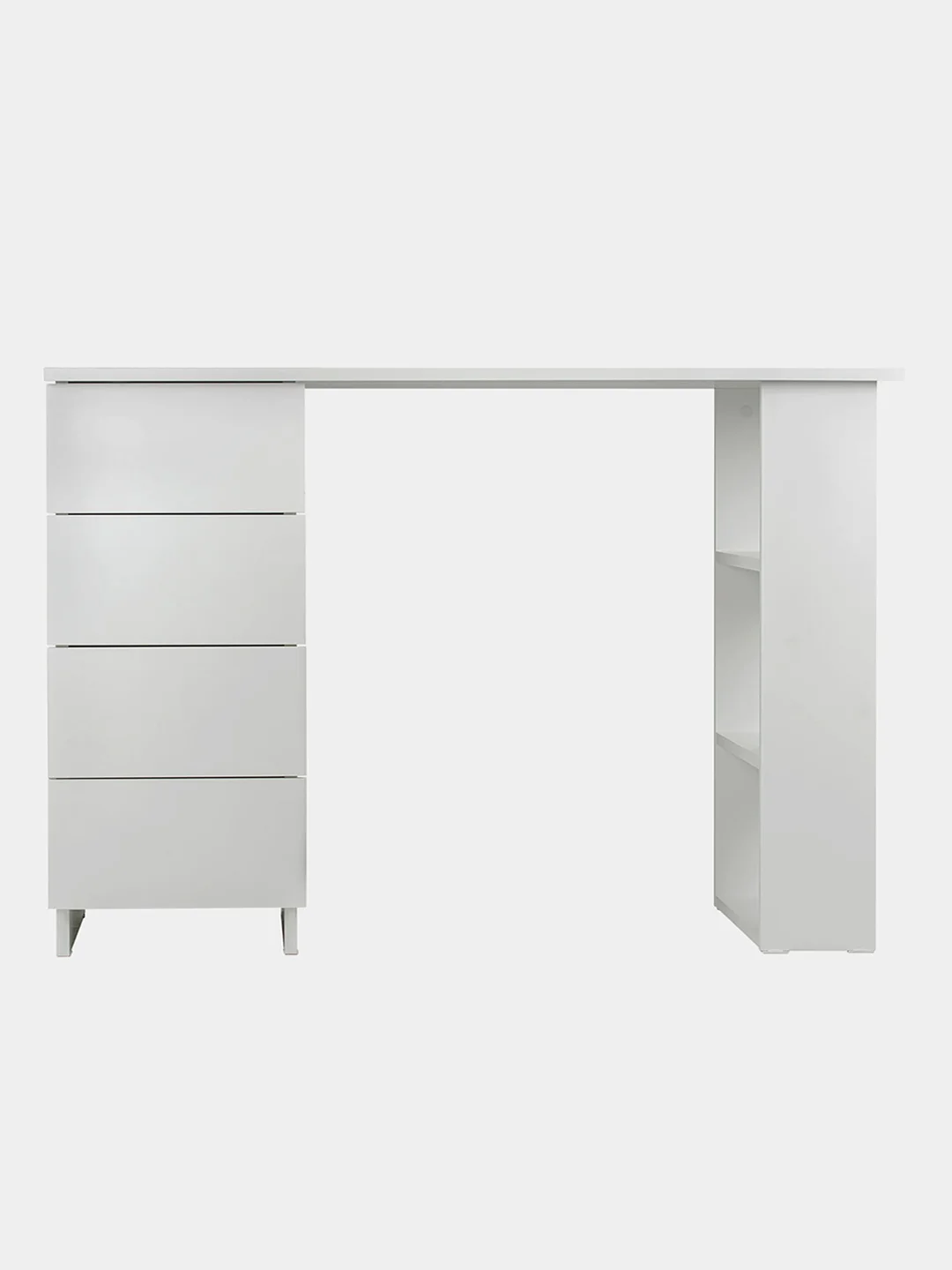 Стол письменный/компьютерный BRABIX "Scandi CD-016", 1100х500х750 мм, 4 ящика, белый, 641891