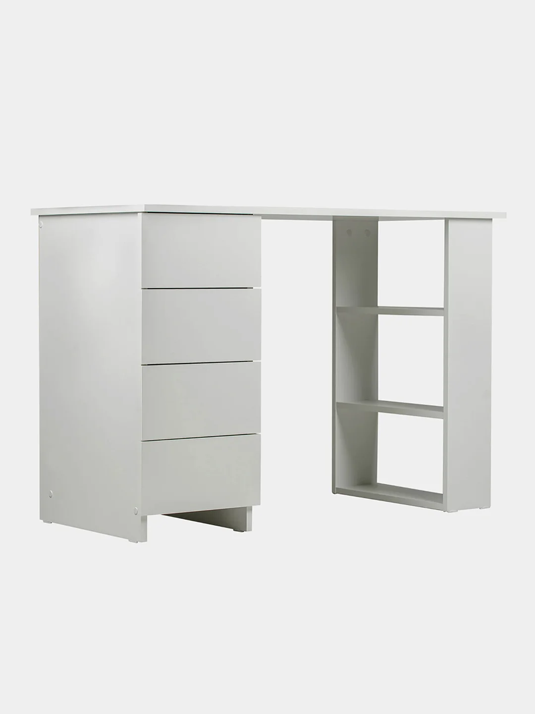 Стол письменный/компьютерный BRABIX "Scandi CD-016", 1100х500х750 мм, 4 ящика, белый, 641891
