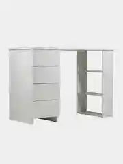 Стол письменный/компьютерный BRABIX "Scandi CD-016", 1100х500х750 мм, 4 ящика, белый, 641891