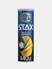 Чипсы картофельные Lays Stax "Нежная сметана и лук", 140г