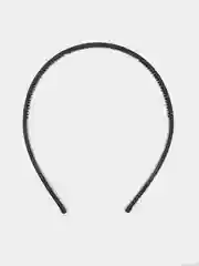 Черный ободок простой тонкий с покрытием soft touch