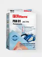 Мешки-пылесборники Filtero PAN 01 Экстра для пылесосов Panasonic, синтетические, 4 штуки