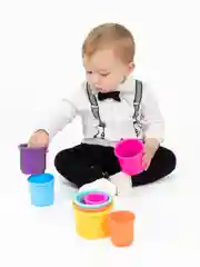 Белый комбинезон ясельный, для мальчика, черный, белый