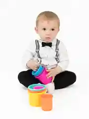 Белый комбинезон ясельный, для мальчика, черный, белый