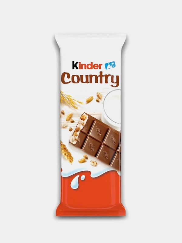 Шоколад Kinder Chocolate Country со злаками, 23.5г, 10 шт