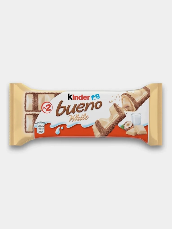 Вафли Kinder Bueno White, 39г, 10 шт