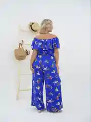 Синий комбинезон женский 50-56