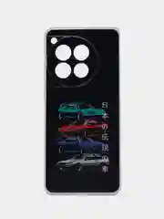 Хром чехол на OnePlus Ace 3/12R / Ван Плас Асе 3/12R прозрачный, с рисунком, защита камеры