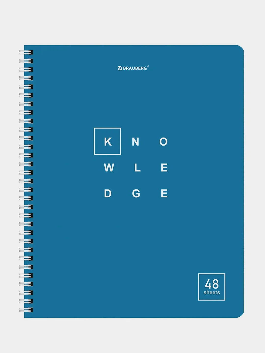 Тетрадь BRAUBERG "Knowledge", А5, гребень, клетка, 48 листов