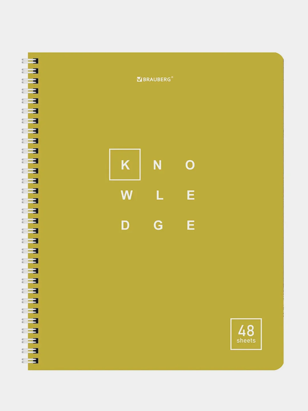 Тетрадь BRAUBERG "Knowledge", А5, гребень, клетка, 48 листов