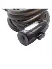Черный велозамок BB-85805 12*1500мм с ключом
