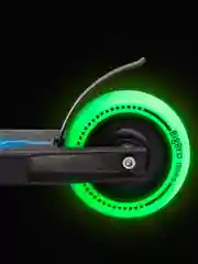 Синий самокат трюковый FLY BLUE светящиеся в темноте колеса