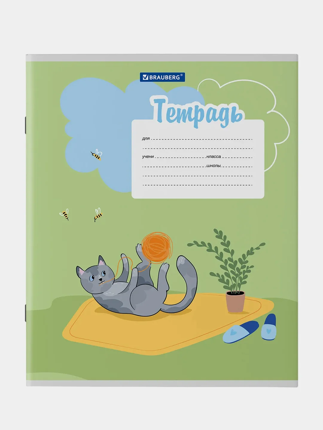 Тетрадь BRAUBERG “Озорные коты”, линия, 12 листов