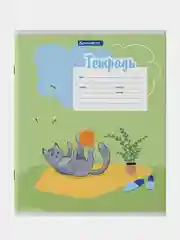 Тетрадь BRAUBERG “Озорные коты”, линия, 12 листов