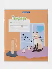 Тетрадь BRAUBERG “Озорные коты”, линия, 12 листов