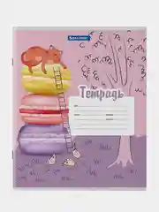 Тетрадь BRAUBERG “Озорные коты”, линия, 12 листов