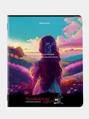 Тетрадь предметная BRAUBERG "ANIME GIRLS", по английскому языку, клетка, 48 листов