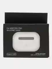 Белый силиконовый чехол для наушников Apple Airpods PRO