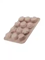 Форма для выпечки 12 ячеек, силиконовая, 33x25х3,5 см "Цветы"