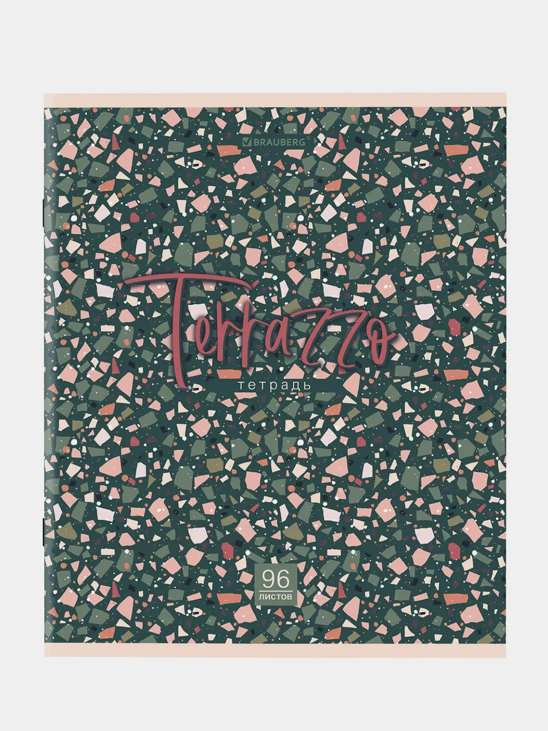 Тетрадь BRAUBERG "Terrazzo", А5, скоба, клетка, 96 листов