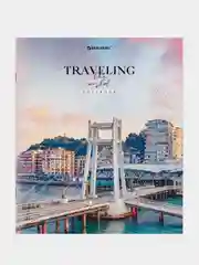 Тетрадь BRAUBERG "Traveling", А5, скоба, линия, 96 листов
