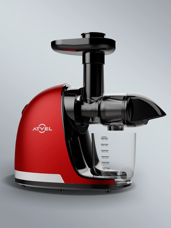 Соковыжималка шнековая электрическая Atvel PowerTwist J3 Red, 150 Вт