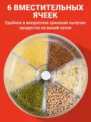 Диспенсер для круп вращающийся с дозатором Shiny Kitchen