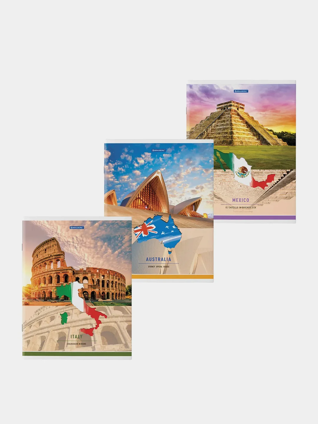 Тетрадь BRAUBERG "Travel", А4, скоба, клетка, 48 листов