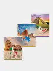 Тетрадь BRAUBERG "Travel", А4, скоба, клетка, 48 листов