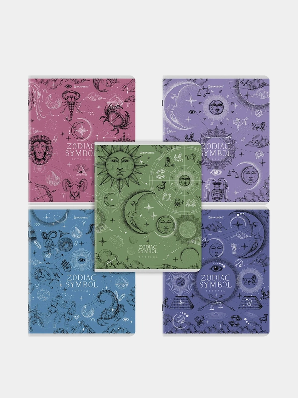 Тетрадь BRAUBERG "Zodiac Symbol", А5, клетка, 48 листов