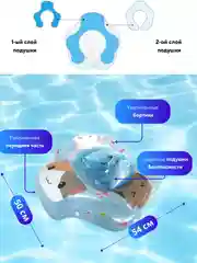 Голубой круг для плавания детский