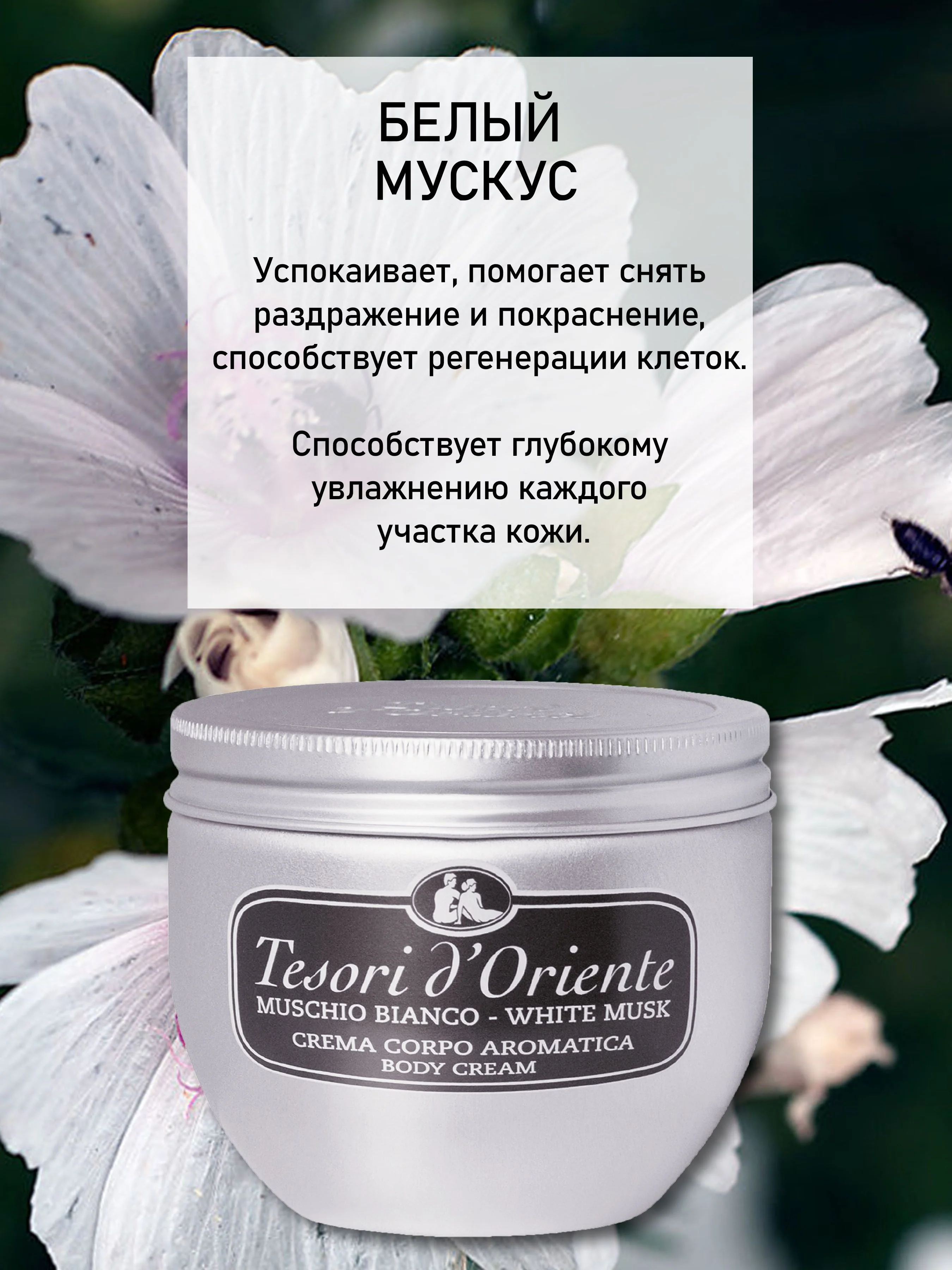 Парфюмированный крем для тела Белый Мускус White musk 300 мл
