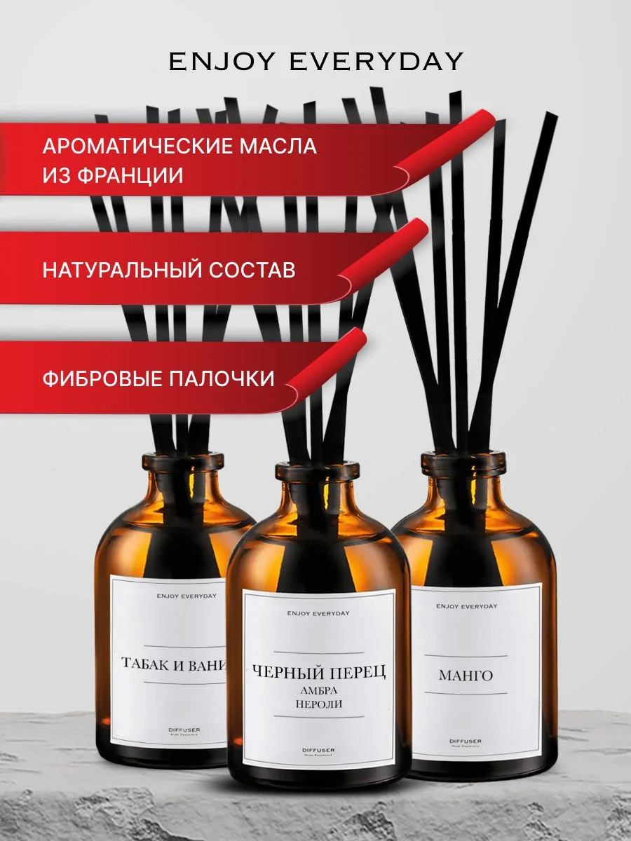 Коричневый ароматический диффузор для дома, ароматизатор для дома 2 шт 50 мл