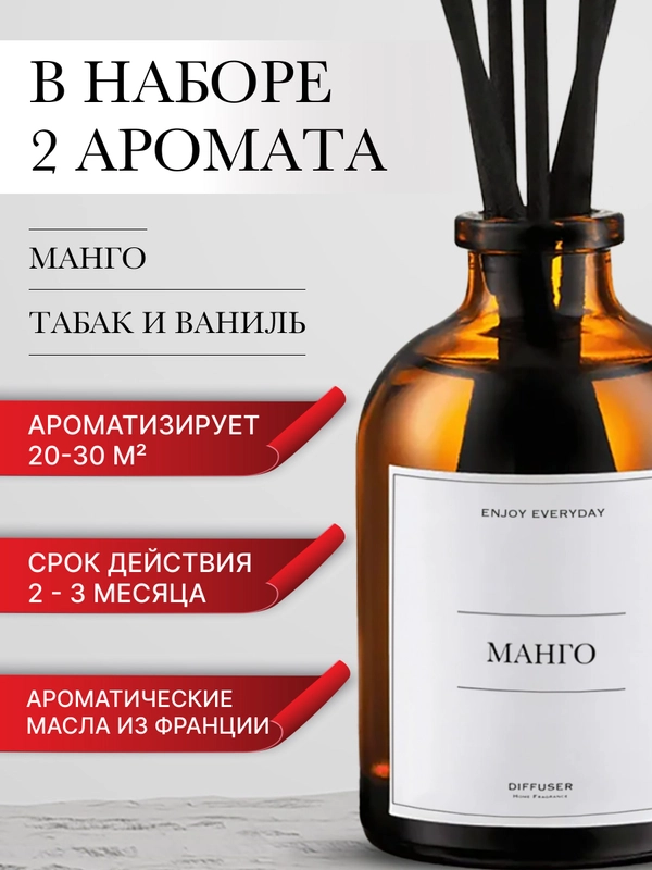 Ароматический диффузор для дома, ароматизатор для дома, 2 шт, 50 мл