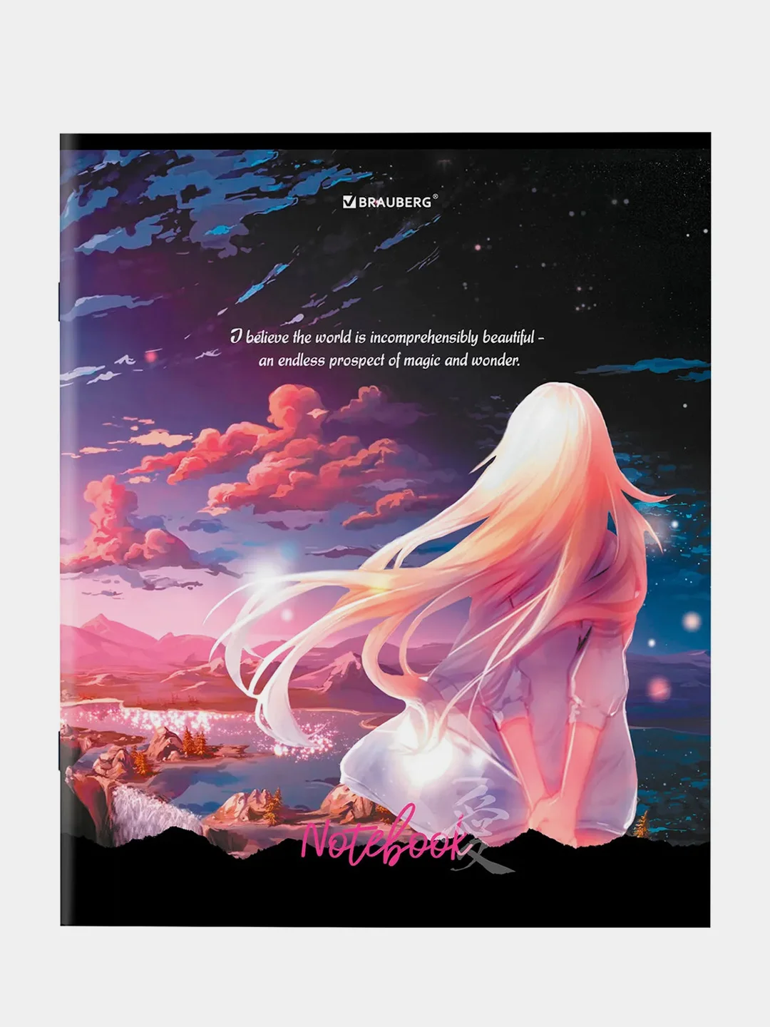 Тетрадь BRAUBERG "Anime Girls", А5, 80 листов, скоба, клетка
