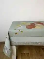 Зеленый скатерть на стол,скатерть для праздника,клеенка на тканевой основе, 120 х 150 см