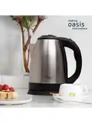 Серебряный электрический чайник making Oasis everywhere K-10NS