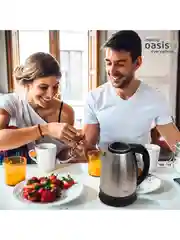 Серебряный электрический чайник making Oasis everywhere K-10NS